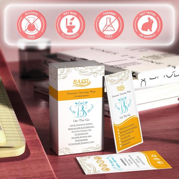 Feminine Wash & Feminine Hygiene Wipes & Yoni Oil, 20 Counts Flushable - Image 2