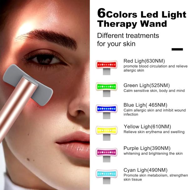Red-Light-Therapy-for-Face, 6 in 1 LED Light Therapy Eye Equipment for Skin - Image 2