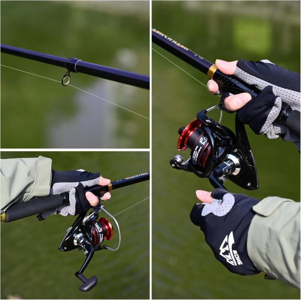 6.89ft Fishing Rod and Reel Combo, 2PCS Telescopic Carbon Fiber Fishing Rod - Image 8