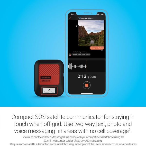 Garmin inReach® Messenger Plus, SOS Satellite Communicator with Photo, Text - Image 3