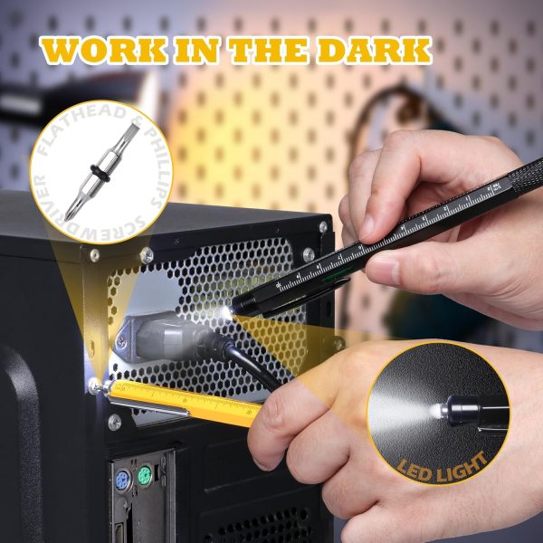 9 in 1 Multitool Pen Set, Stocking Stuffers for Adults Men, Multi Tool Pen - Image 5