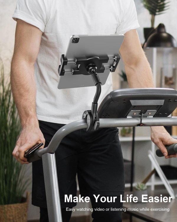 woleyi Gooseneck Tablet Bike Mount for Indoor Cycling, Gym Treadmill, Spin - Image 2
