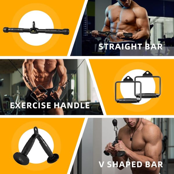 Cable Machine Accessories for Home Gym, LAT Pulldown Attachments, Durable - Image 5