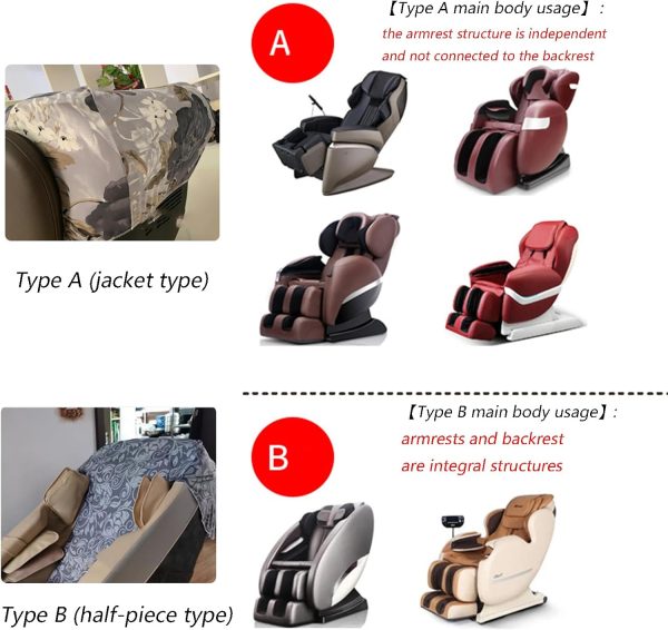 Full Body Shiatsu Massage Chair Cover, Universal Stretch Recliner Chair - Image 3