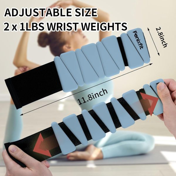 Ankle Wrist Weights for Women Adjustable Ankle Weights Set of 2 (1Lb Each) - Image 6