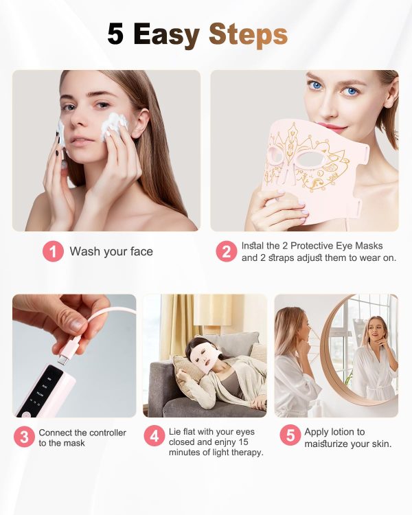 Red Light Therapy for Face,3 Modes LED Face Mask Light - Image 5