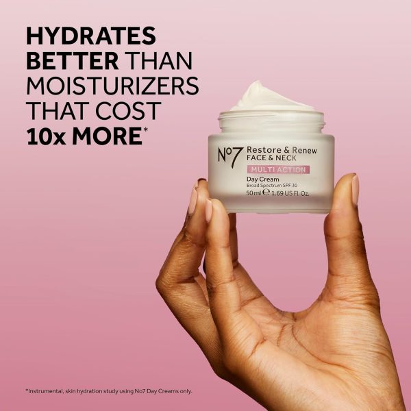 No7 Restore & Renew Face & Neck Multi Action Skincare System - SPF 30 Face - Image 5