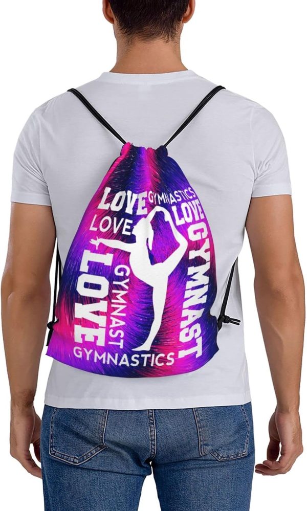 Gymnastics Drawstring Backpack Gym String Bag Drawstring Sackpack Sport For - Image 6