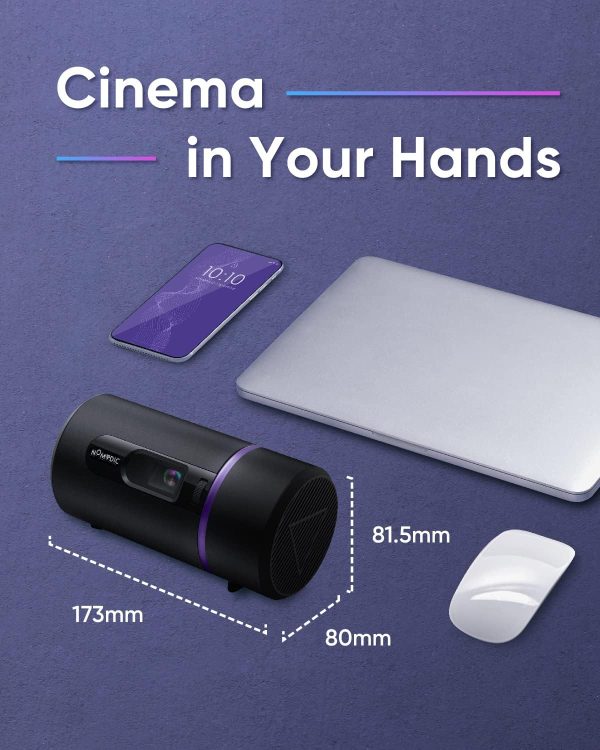NOMVDIC R150 Mini Projector, Portable Battery Operated Projector with 4hrs - Image 7