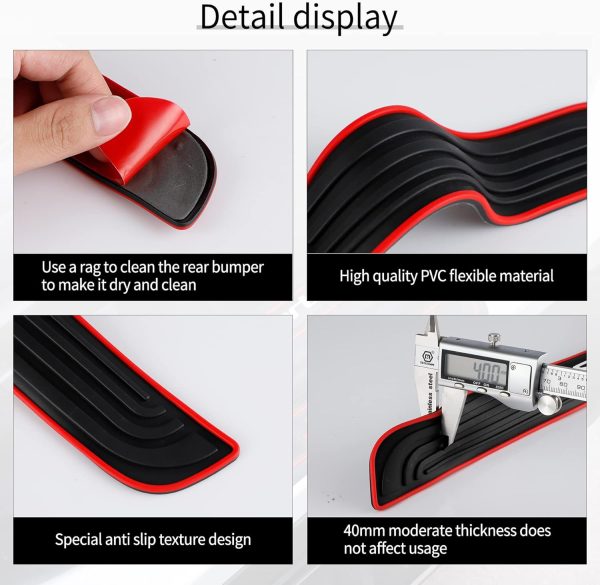 SINGARO Car Door Threshold Protection, 4PCS Door Edge Step Dust Shield - Image 3
