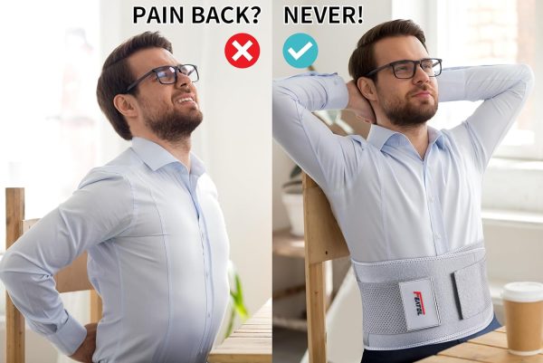 FEATOL Back Brace for Lower Back Pain, Breathable Back Support Belt for - Image 8