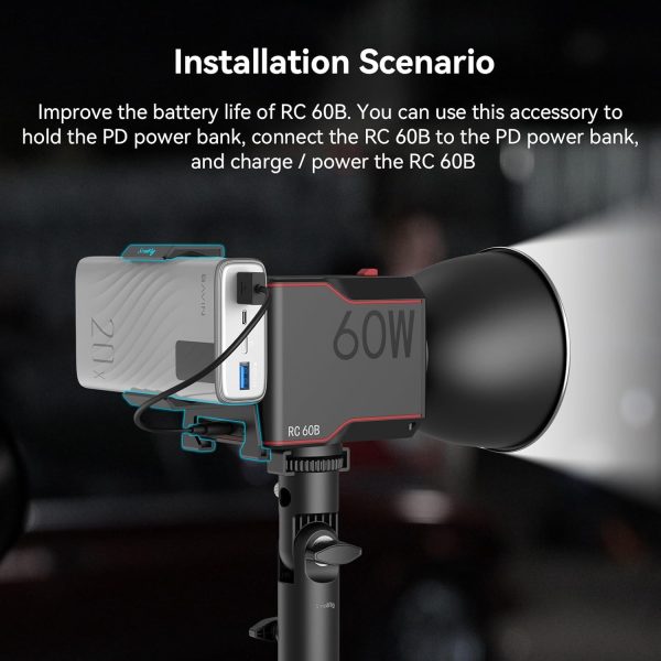 SMALLRIG Aluminum Powerbank Clip for RC 60B, Compatible with Most PD Power - Image 4