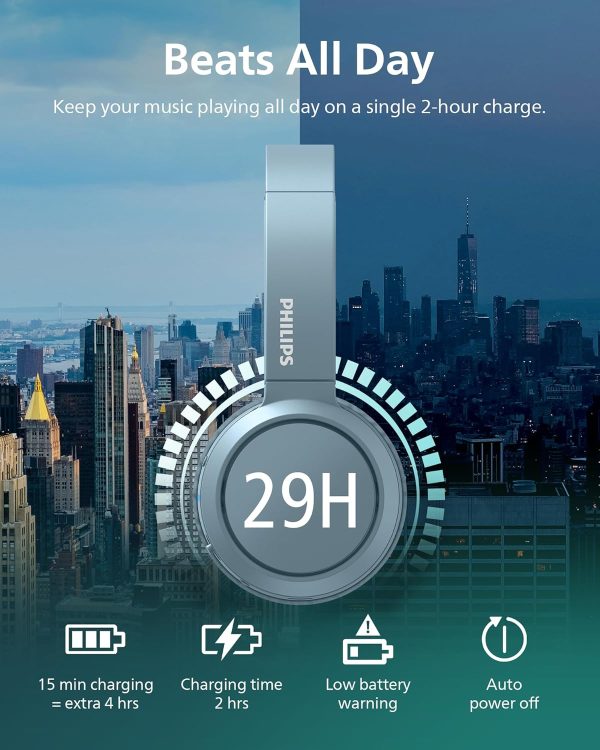 PHILIPS H4205 Wireless Headphone,On-Ear Bluetooth Headphone with BASS - Image 3