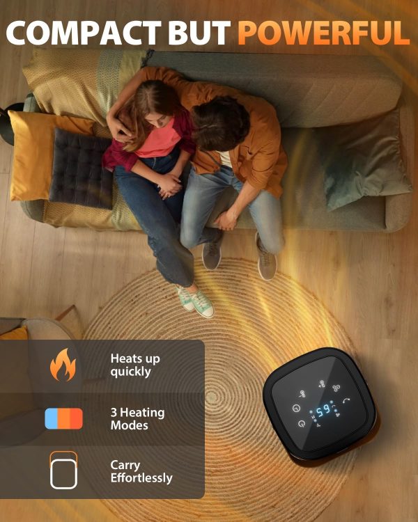Space Heater Indoor, Portable Electric Heaters for Indoor Use 1500W with - Image 2