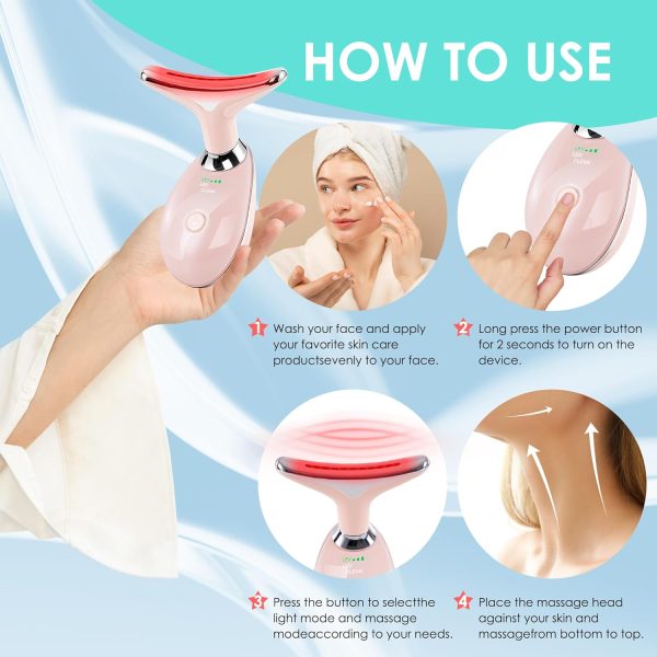 Facial Massager for Face and Neck, Red-Light-Therapy-for-Face and Neck, - Image 4