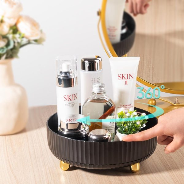 Makeup Perfume Organizer Tray 360 Degree Rotating Lazy Susan Skincare - Image 2