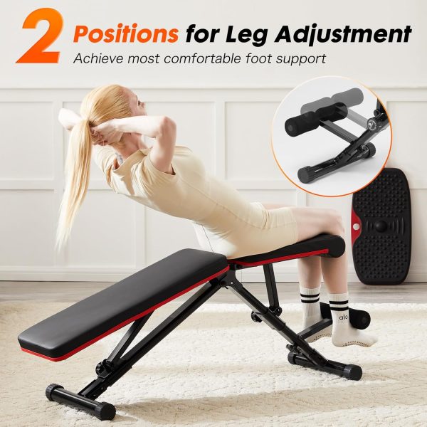 OLIXIS Weight Bench Adjustable Workout Bench for Home Gym, Foldable Bench - Image 3