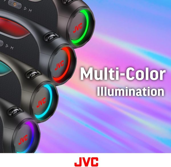 JVC Portable Speaker SP-PA15BT, 120W Max Output with Powerful Bass, 11 Hour - Image 4