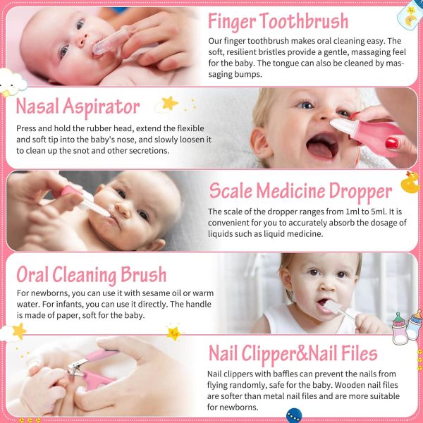 23Pcs Baby Healthcare and Grooming Kit modacraft Baby Safety Set with Baby - Image 6