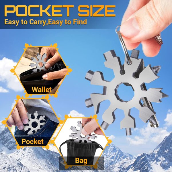 Snowflake Multi Tools Gifts for Men Christmas Stocking Stuffers for Men - Image 6