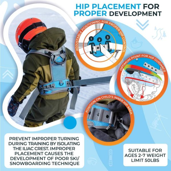 Sklon Ski and Snowboard Harness Trainer for Kids - Training Leash Teach - Image 5