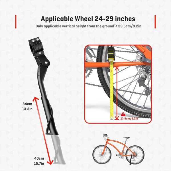 HENMI Bike Kickstand for Adult Bikes, Adjustable Bicycle Kickstand for Most - Image 4