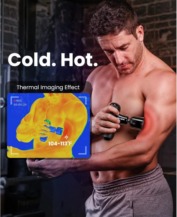 BOB AND BRAD Q2 Pro Mini Massage Gun with Heat and Cold Head,Pocket-Sized - Image 4