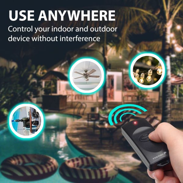 Fosmon Wireless Remote Control Outlet (2 Outlets, 80 Foot Range) ETL Listed - Image 6