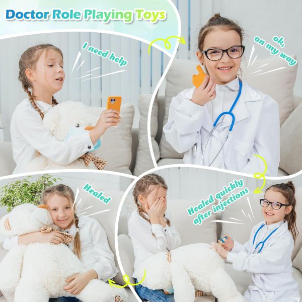 Sundaymot Doctor Kit for Kids, 34 Pcs Pretend Playset for Toddlers, Doctor - Image 2