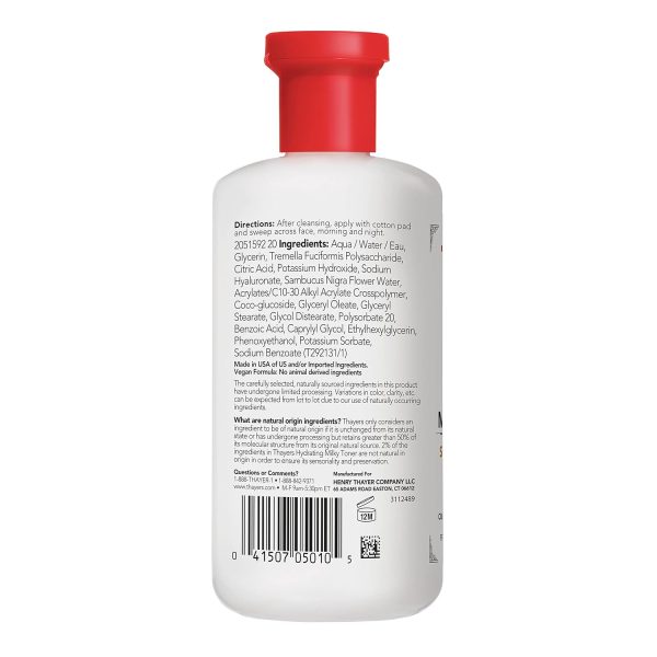 THAYERS Milky Face Toner Skin Care with Snow Mushroom and Hyaluronic Acid, - Image 8