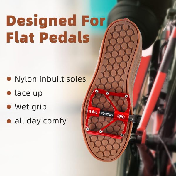 Mens MTB Mountain Bike Cycling Shoes for Flat Pedals,Suitable for Free - Image 5