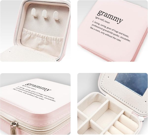 Grammy Travel Jewelry Organizer Mothers Day Gifts, Travel Jewelry Case for - Image 3