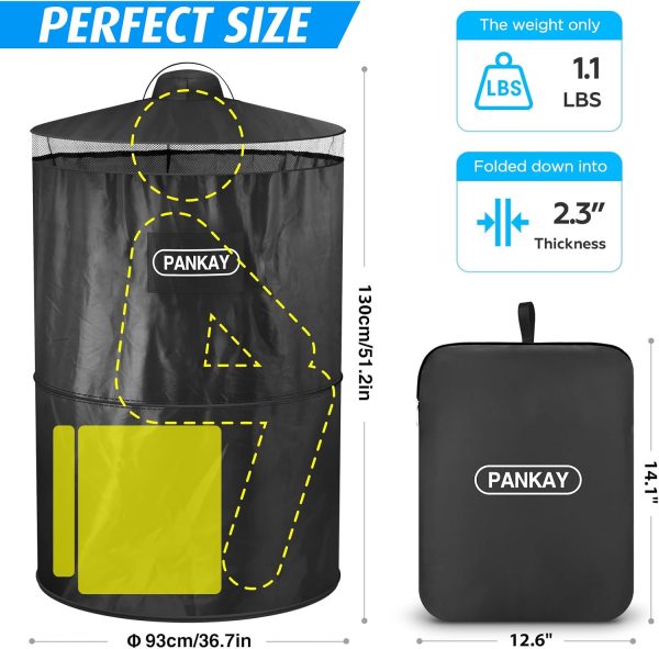PANKAY Pop Up Privacy Tent, Portable Outdoor Camping Bathroom Toilet Tent, - Image 2
