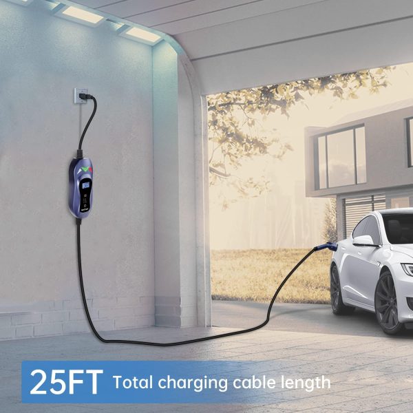 Level 1 and Level 2 Portable EV Charger (16 Amp Adjustable, 100-240V, 25ft - Image 6
