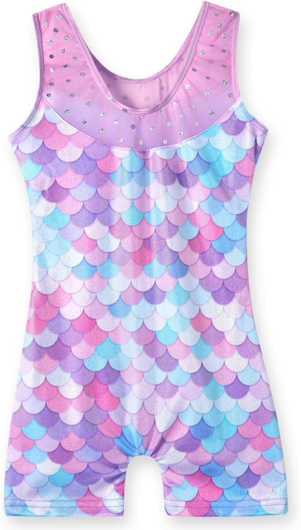 Leotards for Girls Gymnastics Toddler Dance Biketards Mermaid Unicorn - Image 2