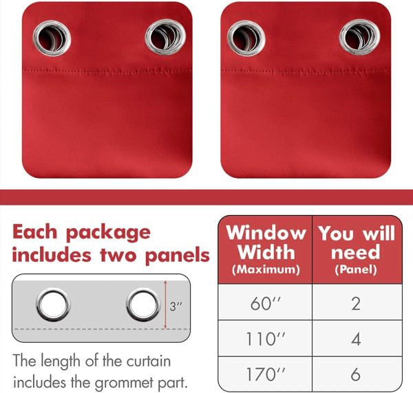 MIULEE Christmas Blackout Curtains 84 Inches Long for Bedroom Living Room - Image 6