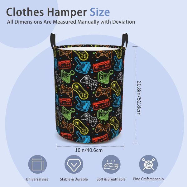 Laundry Basket,Large Oxford Fabric Fabric Storage Basket Toy Storage Box - Image 2