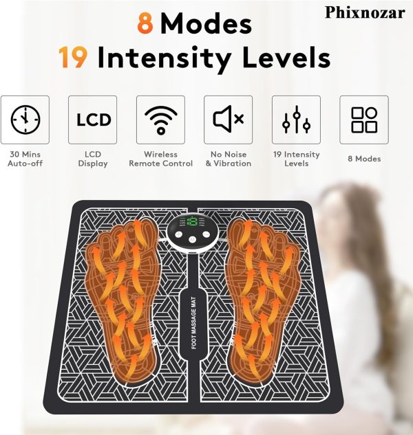 EMS Foot Massager TENS(Model:KTR-2493) for Muscle Relaxation,LCD Display - Image 3
