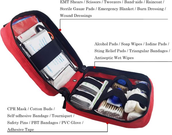 Carlebben EMT Pouch MOLLE Ifak Pouch Tactical MOLLE Medical First Aid Kit - Image 4