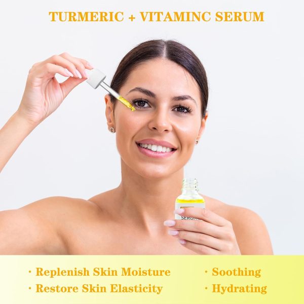 5 PCS Turmeric Soap Bar Turmeric Skin Care Set, Turmeric Face Moisturizer - Image 5