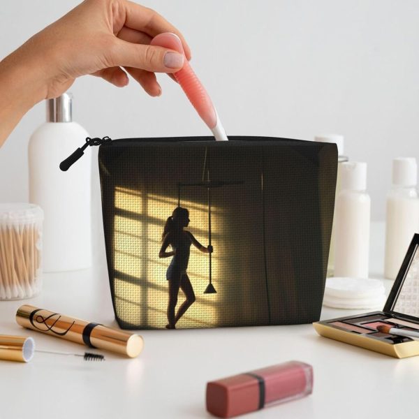 new love gymnastics print Cute Travel Toiletry Bag Makeup Bag Organizer - Image 6