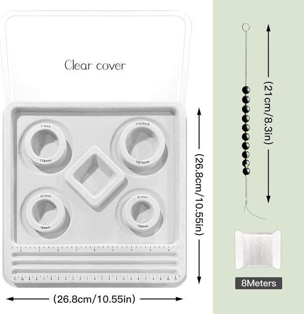 INDIVSHOW The Design Bracelet Bead Board with Clear Cover for Jewelry - Image 2