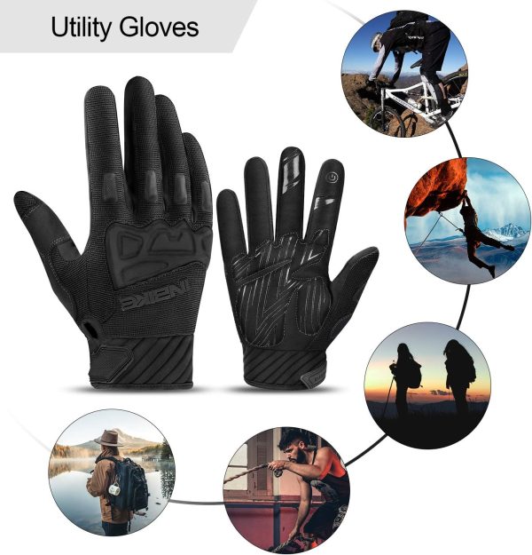 INBIKE Mountain Bike Gloves for Men Knuckle Guard Padded Men's Cycling - Image 7