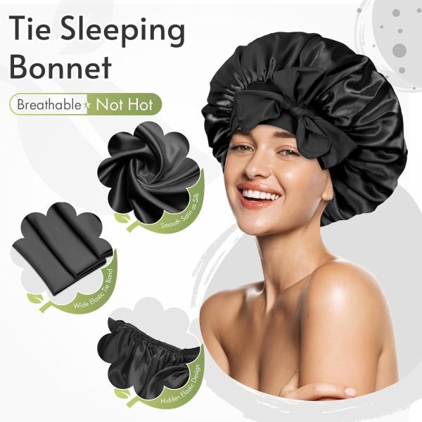 BONNET QUEEN Silk Bonnet for sleeping Women Satin bonnet Hair Bonnet Night - Image 3
