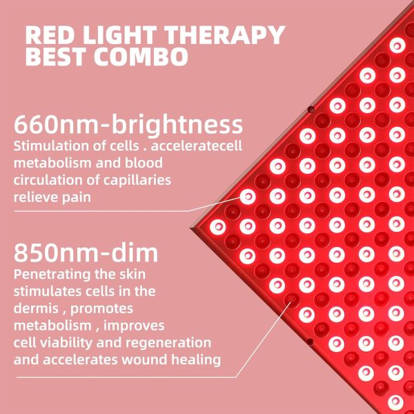 Red-Light-Therapy-Device - 45W LED Panel Deep 660nm and Near-Infrared 850nm - Image 5