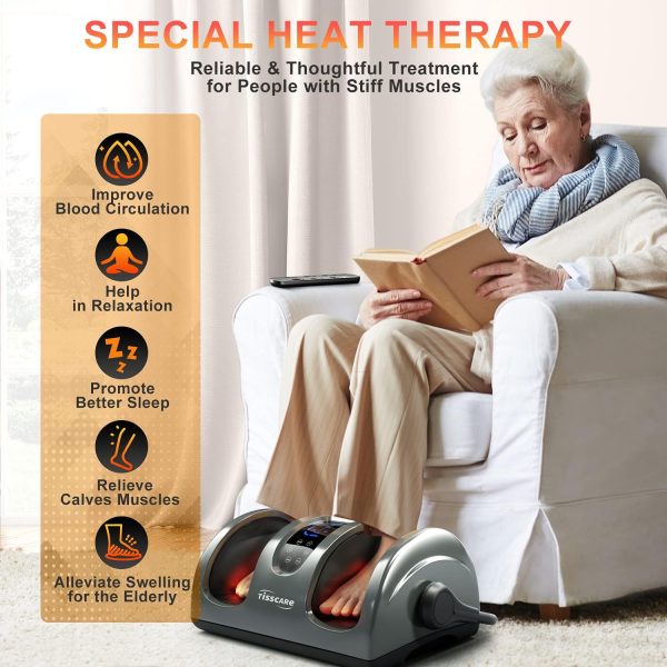 TISSCARE Shiatsu Foot Massager with Heat: Foot Massager Machine for - Image 3