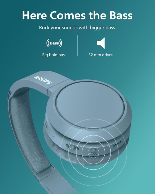 PHILIPS H4205 Wireless Headphone,On-Ear Bluetooth Headphone with BASS - Image 2