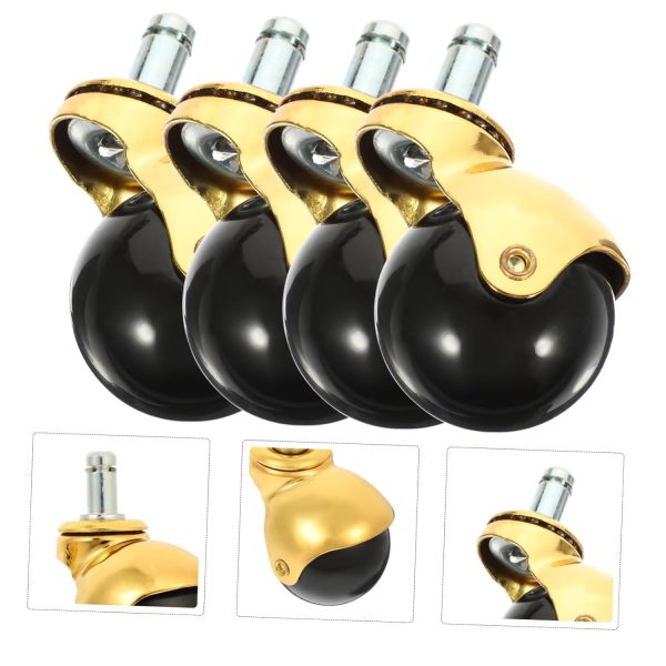 8 Pcs Gold Swivel Casters Furniture Caster Wheels Office Chair Wheels - Image 5