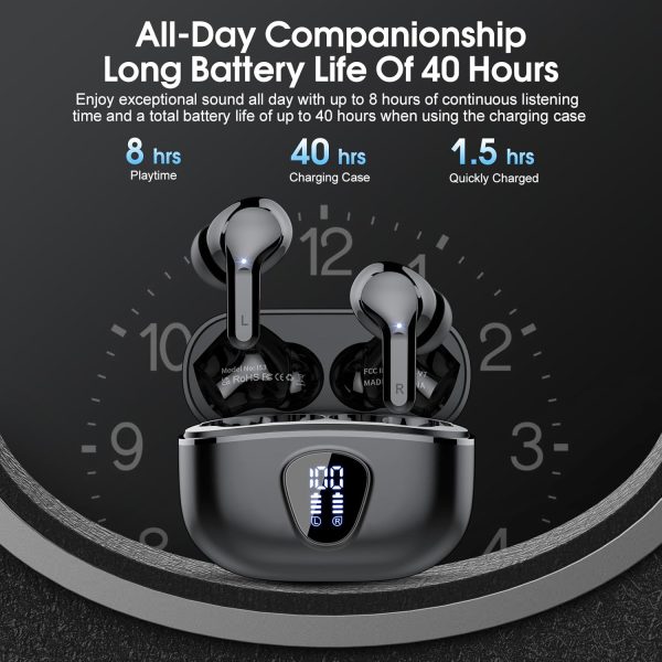 Wireless Earbuds, Bluetooth 5.3 Headphones HiFi Stereo, Bluetooth Earbuds - Image 5
