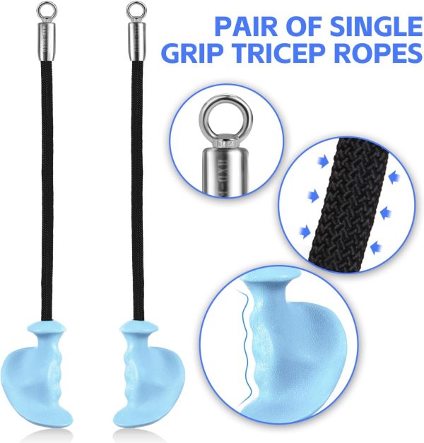 Tricep Rope with Ergonomic Handles, 36 Inch Tricep Pull Down Rope for Cable - Image 3